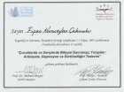 Uzm. Dr. Figen Karaceylan Çakmakçı Çocuk ve Ergen Psikiyatristi sertifikası