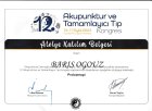 Dr. Barış Oğuz Geleneksel ve Tamamlayıcı Tıp sertifikası