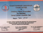 Op. Dr. Tahir Atun Genel Cerrahi sertifikası