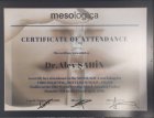 Dr. Alev Şahin Medikal Estetik Tıp Doktoru sertifikası