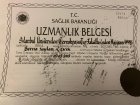 Prof. Dr. Berna Şaylan Çocuk Sağlığı ve Hastalıkları sertifikası