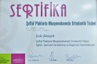 Uzm. Dr. Dt. Şule Şimşek Diş Hekimi sertifikası