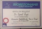Dr. Mehmet Eşref Özgü Geleneksel ve Tamamlayıcı Tıp sertifikası