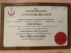 Uzm. Dr. Şirin Çelik Dermatoloji sertifikası