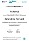Uzm. Dr. Dt. Meltem Eyici Tanrıverdi Periodontoloji (Dişeti Hastalıkları) sertifikası