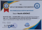 Aile Danışmanı Nazife Birinci Aile Danışmanı sertifikası