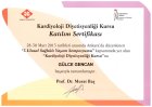 Uzm. Dyt. Gülce Gencan Diyetisyen sertifikası