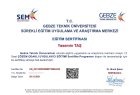 Psk. Yasemin Taş Çocuk Gelişim Uzmanı sertifikası