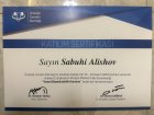 Op. Dr. Sabuhi Alishov Üroloji sertifikası