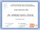 Dt. Hakkı Nail Özen Diş Hekimi sertifikası