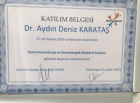 Uzm. Dr. Aydın Deniz Karataş Medikal Estetik Tıp Doktoru sertifikası