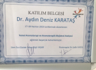 Uzm. Dr. Aydın Deniz Karataş Medikal Estetik Tıp Doktoru sertifikası