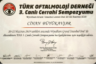 Op. Dr. Cihan Büyükavşar Göz Hastalıkları sertifikası
