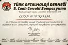 Op. Dr. Cihan Büyükavşar Göz Hastalıkları sertifikası