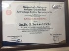 Yrd. Doç. Dr. Ş. Serkan Hezar Ortopedi ve Travmatoloji sertifikası