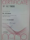 Uzm. Dr. Ali Şahan Dermatoloji sertifikası