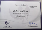 Uzm. Psk. Hatice Üstüner Psikoloji sertifikası