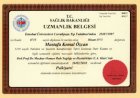 Uzm. Dr. Mustafa Kemal Özcan Psikiyatri sertifikası