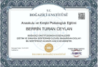 Uzm. Kl. Psk. Dr. Berrin Turan Ceylan Klinik Psikolog sertifikası