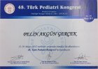 Uzm. Dr. Pelin Akgün Gerçek Çocuk Sağlığı ve Hastalıkları sertifikası