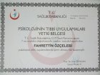 Psk. Fahrettin Özçelebi Psikoloji sertifikası