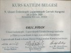 Op. Dr. Erol Aydın Genel Cerrahi sertifikası