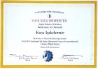 Dyt. Esra Işıkdemir Diyetisyen sertifikası