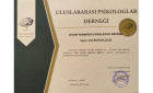 Uzm. Kl. Psk. Ali Ruhan Çelik Psikoloji sertifikası