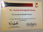 Op. Dr. Muhammed Hanifi Gemci Ortopedi ve Travmatoloji sertifikası