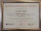 Prof. Dr. Alev Gürgün Göğüs Hastalıkları sertifikası