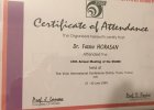 Op. Dr. Fatma Horasan Kadın Hastalıkları ve Doğum sertifikası