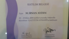 Op. Dr. Muhammed Sinan Aydın Genel Cerrahi sertifikası