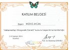 Uzm. Dt. Merve Aycan Diş Hekimi sertifikası