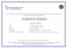 Psk. Ayşenur Özmen Psikoloji sertifikası