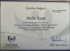 Klinik Psikolog  Helin Kara Psikoloji sertifikası