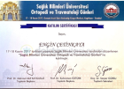 Prof. Dr. Engin Çetinkaya Ortopedi ve Travmatoloji sertifikası