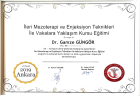 Dr. Gamze Güngör Geleneksel ve Tamamlayıcı Tıp sertifikası