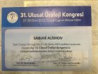 Op. Dr. Sabuhi Alishov Üroloji sertifikası