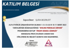 Psk. Şura Bozkurt Psikoloji sertifikası