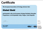 Op. Dr. Khaled Obaid Üroloji sertifikası