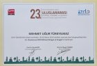 Dt. Mehmet Uğur Türkyılmaz Diş Hekimi sertifikası
