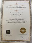 Psk. Arife Alp Psikoloji sertifikası