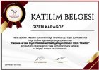 Dyt. Gizem Karagöz Diyetisyen sertifikası