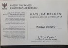 Uzm. Psk. Dan. Zuhal Güney Psikolojik Danışman sertifikası