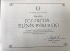 Uzm. Kl. Psk. Ece Ergür Psikoloji sertifikası