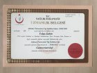 Doç. Dr. Tolga Şahin Dahiliye - İç Hastalıkları sertifikası