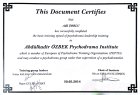 Uzm. Dr. Adil Zorlu Çocuk ve Ergen Psikiyatristi sertifikası