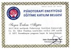 Uzm. Kl. Psk. Erdem Akgün Psikoloji sertifikası