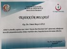 Op. Dr. Fahri Hayri Atlı Kalp Damar Cerrahisi sertifikası