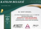 Dyt. Buket Adıgüzel Avcı Diyetisyen sertifikası
